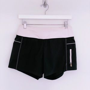 Lululemon ALL SPORT Shorts 4" Inseam Black & Light Pink Womens Size 4